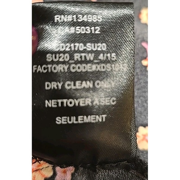 NWOT For love & Lemons black pink floral ruffle hem Camellia Mini Dress Medium - Picture 8 of 13